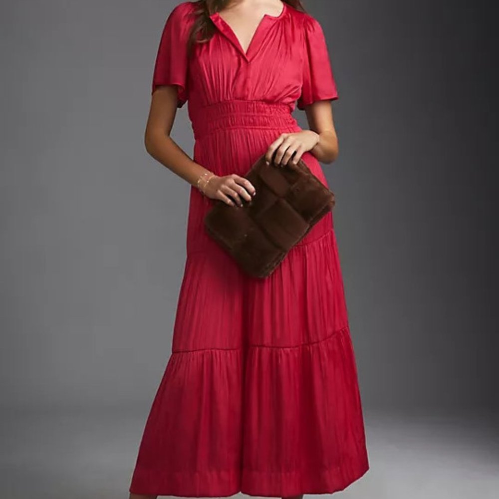 NWT Anthropologie Somerset Maxi XL Hot Pink